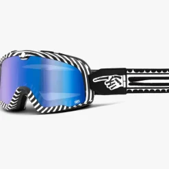 100% Barstow Death Spray Goggles Mirror Blue