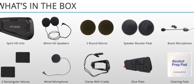 Cardo Spirit HD Bluetooth Headset Communication System - Duo