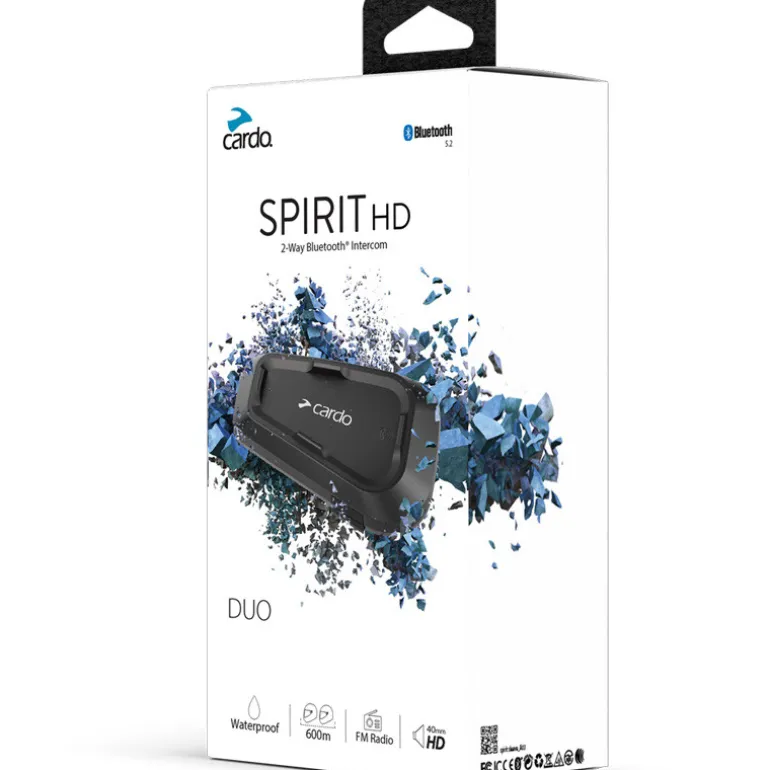 Cardo Spirit HD Bluetooth Headset Communication System - Duo