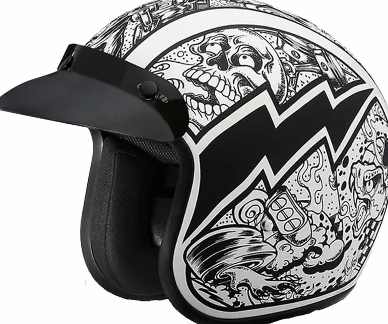 Daytona Cruiser 3/4 Open Face Helmet Graffiti