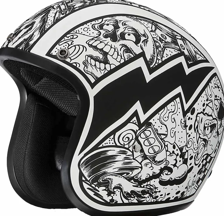 Daytona Cruiser 3/4 Open Face Helmet Graffiti