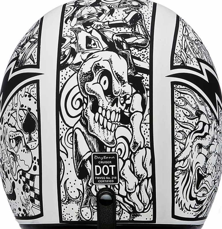 Daytona Cruiser 3/4 Open Face Helmet Graffiti
