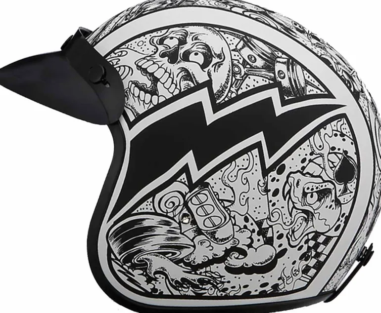 Daytona Cruiser 3/4 Open Face Helmet Graffiti