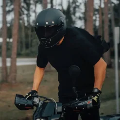 Daytona Retro Dull Black Accents Helmet