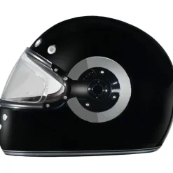 Daytona Retro Gloss Black Chrome Accents Helmet