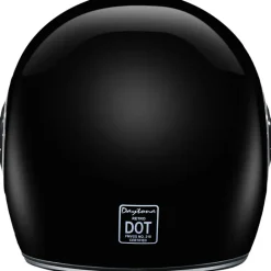 Daytona Retro Gloss Black Chrome Accents Helmet