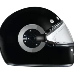 Daytona Retro Gloss Black Chrome Accents Helmet