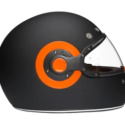 Daytona Retro Orange Accents Helmet
