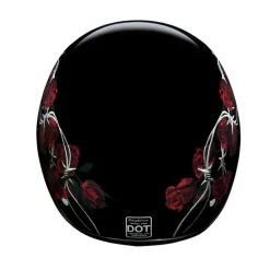 Daytona Skull Cap Helmet Barbed Roses