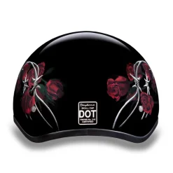 Daytona Skull Cap Helmet Barbed Roses