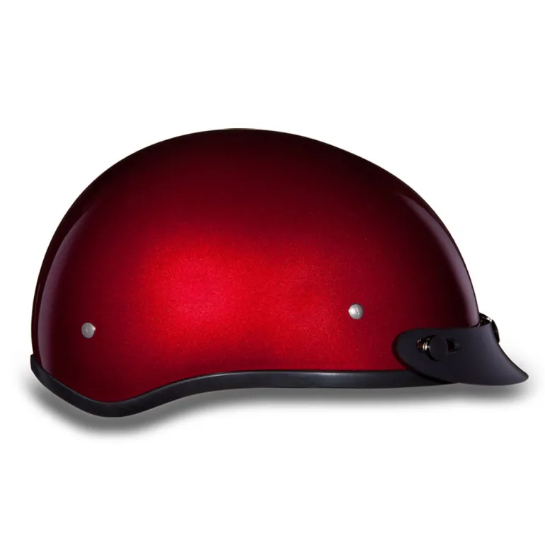 Daytona Skull Cap Helmet Black Cherry Metallic
