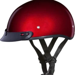 Daytona Skull Cap Helmet Black Cherry Metallic