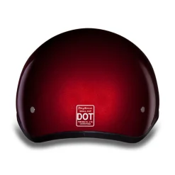 Daytona Skull Cap Helmet Black Cherry Metallic