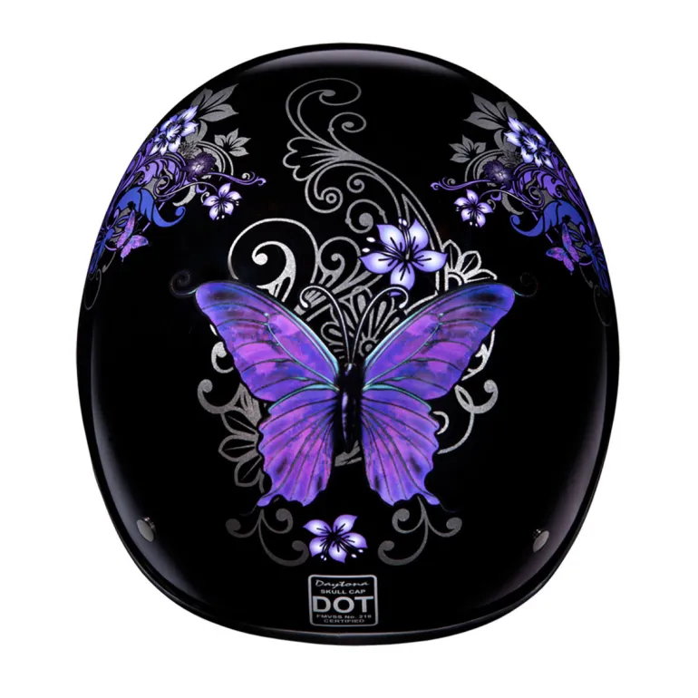 Daytona Skull Cap Helmet Butterfly