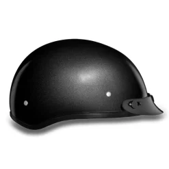 Daytona Skull Cap Helmet Gun Metal Grey Metallic