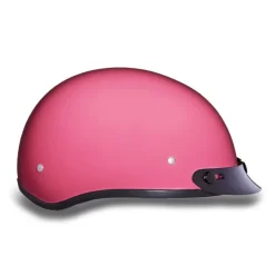 Daytona Skull Cap Helmet Hi-Gloss Pink with Visor