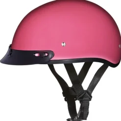 Daytona Skull Cap Helmet Hi-Gloss Pink with Visor