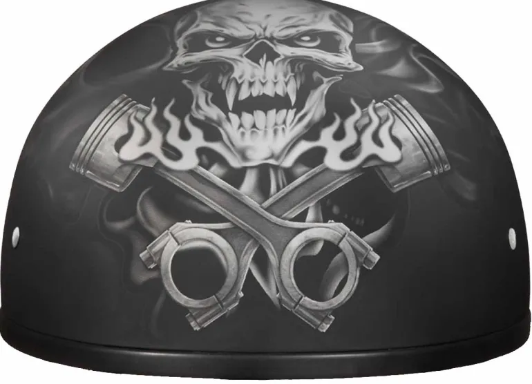 Daytona Skull Cap Helmet Pistons Skull