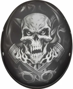 Daytona Skull Cap Helmet Pistons Skull