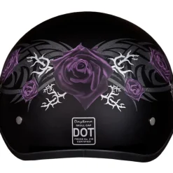 Daytona Skull Cap Helmet Purple Rose