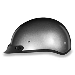 Daytona Skull Cap Helmet Silver Metallic