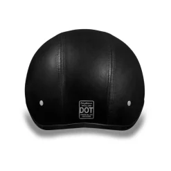 Daytona Skull Cap Helmet w/o Visor Leather Covered