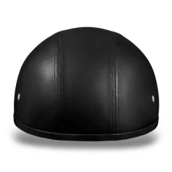 Daytona Skull Cap Helmet w/o Visor Leather Covered