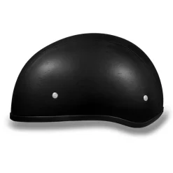 Daytona Skull Cap Helmet w/o Visor Leather Covered