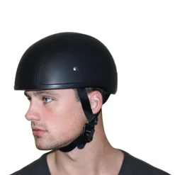 Daytona Skull Cap Helmet w/o Visor Leather Covered