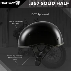 Highway 21 .357 Helmet Solid