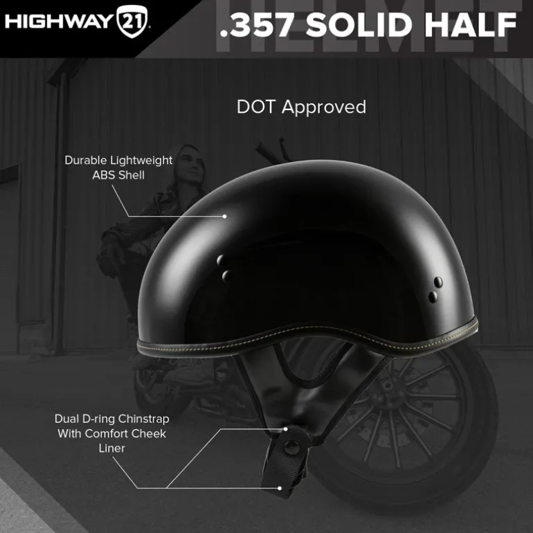 Highway 21 .357 Helmet Solid