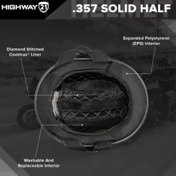 Highway 21 .357 Helmet Solid