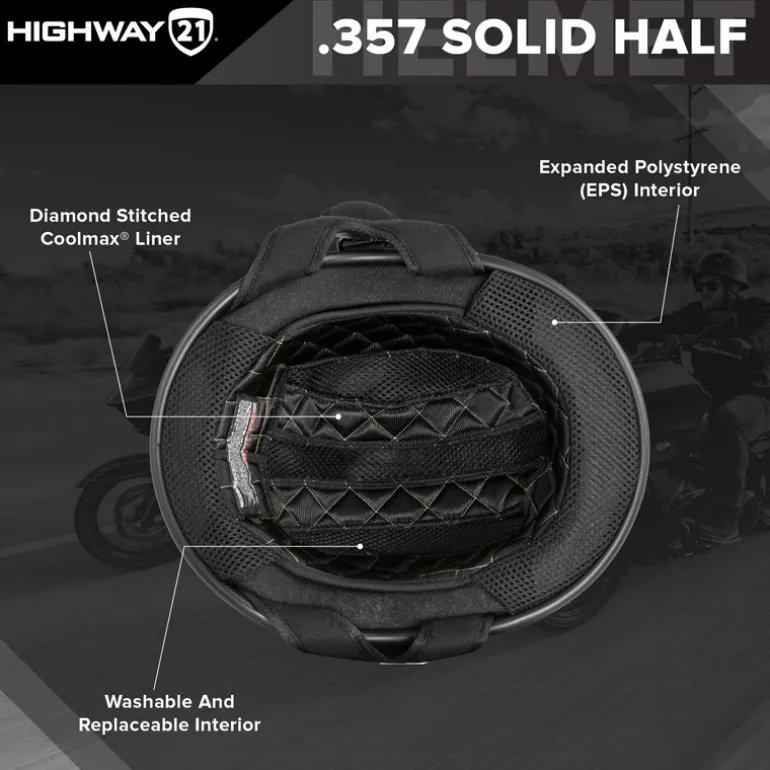 Highway 21 .357 Helmet Solid