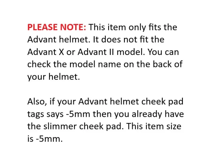 LS2 Advant Helmet Slim Cheek Pads