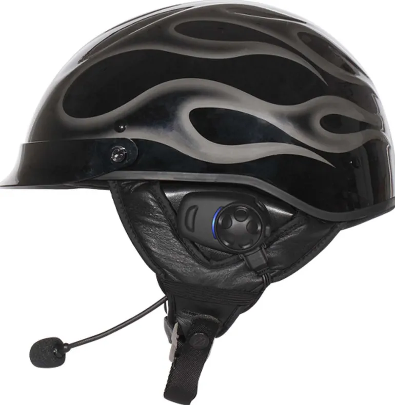 Sena SPH10H-FM Bluetooth Headset and Intercom with FM Tuner for Half Helmets - Single Pack