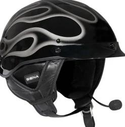 Sena SPH10H-FM Bluetooth Headset and Intercom with FM Tuner for Half Helmets - Single Pack
