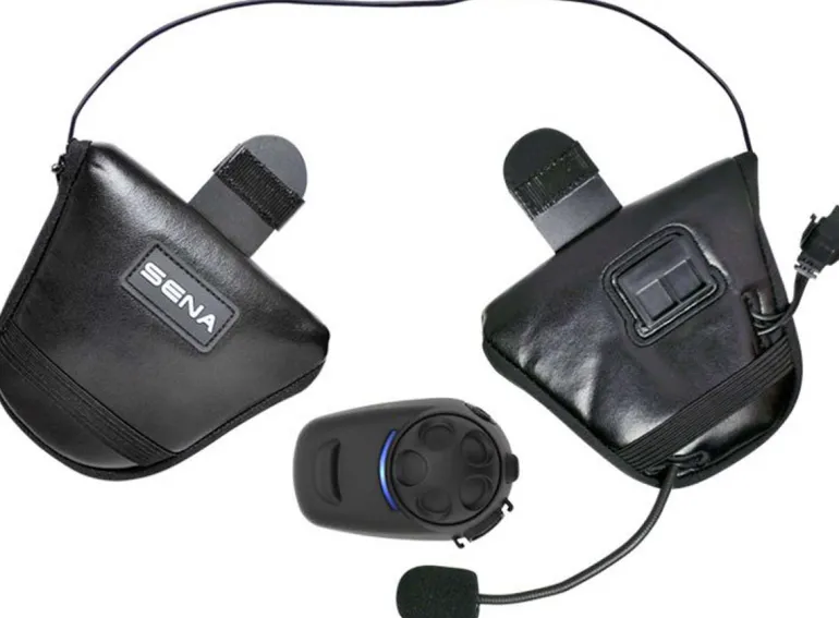 Sena SPH10H-FM Bluetooth Headset and Intercom with FM Tuner for Half Helmets - Single Pack