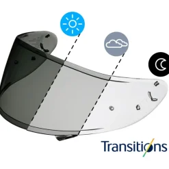 Shoei CWR-1 Transitions Photochromic Pinlock Shield