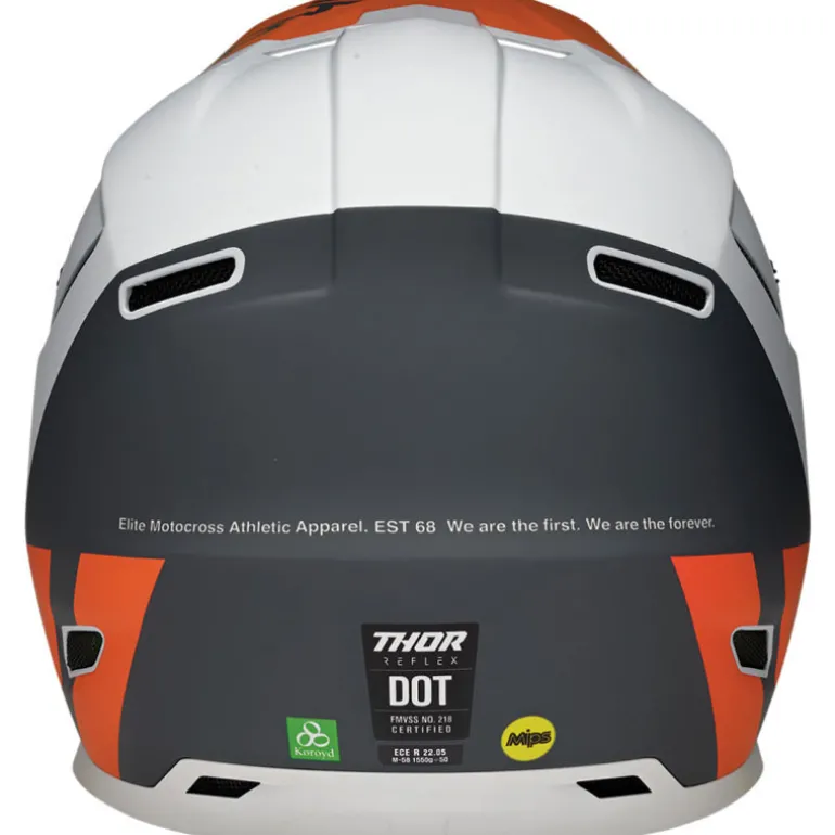 Thor Reflex Cube Helmet Grey/Orange Medium