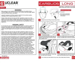 UCLEAR Half Helmet Long Earbuds for HBC and AMP Series