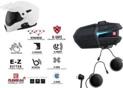 UCLEAR Motion Infinity Bluetooth Helmet Audio System - Dual Pack